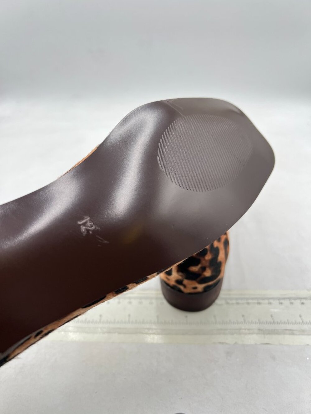 YDN Leopard Chunky Low Heeled Loafer Closed Squared Toe Slip On Fashion Shoes - Picture 6 of 8